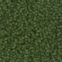 Miyuki delica beads 15/0 - Matted transparent olive green DBS-1267